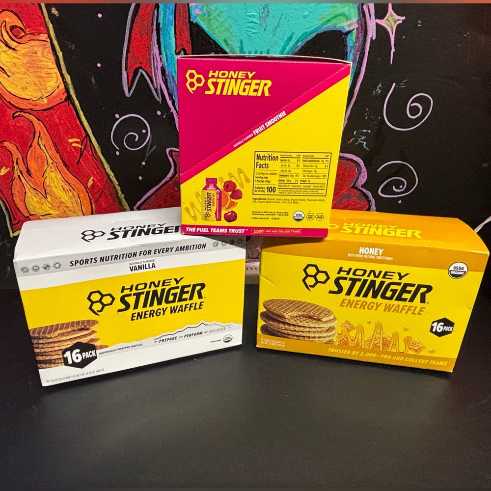 Honey Stinger waffles &  Energy Gel